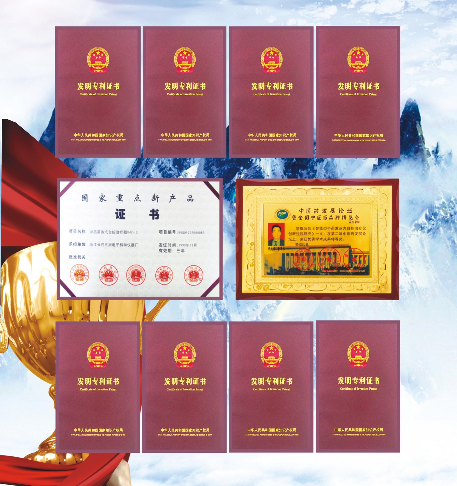 国家重点新产品及专利证书